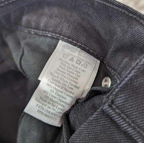 Everlane Jean The Original Cheeky Straight High Rise Coal Black Zip Denim - Picture 12 of 14